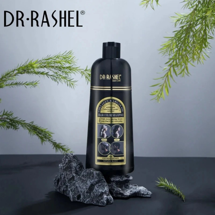 شامپو رنگ موی دکتر راشل مدل Collagen & Argan Oil حجم 400 میلیلیتر